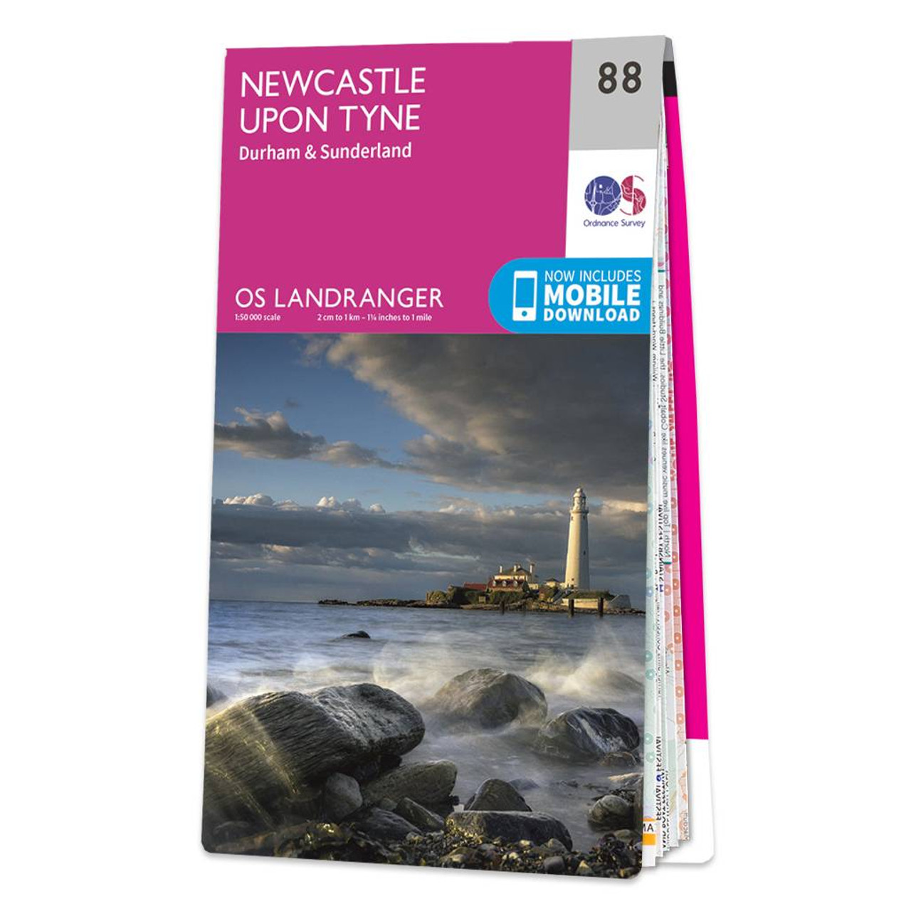 Ordnance Survey OS Map of Newcastle Upon Tyne Durham & Sunderland: Landranger 88