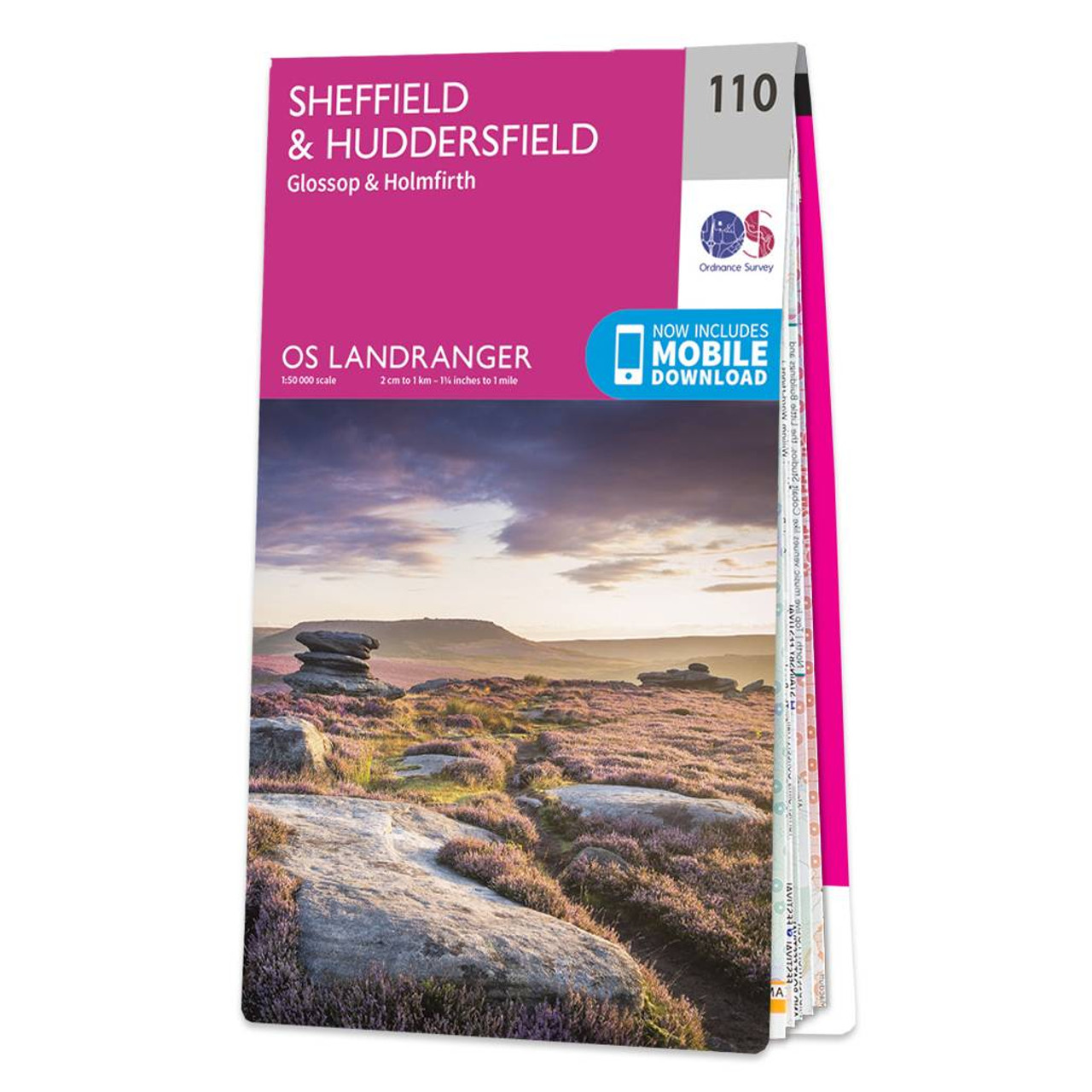 Ordnance Survey OS Map of Sheffield & Huddersfield: Landranger 110