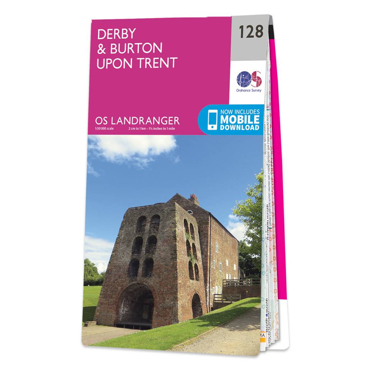 Ordnance Survey OS Map of Derby & Burton Upon Trent: Landranger 128