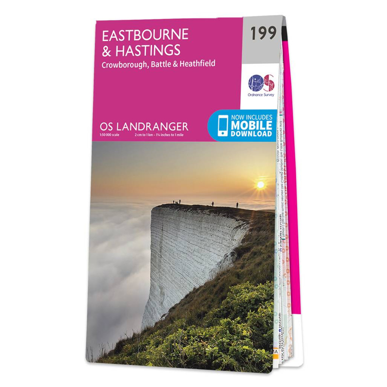 Ordnance Survey OS Map of Eastbourne & Hastings: Landranger 199