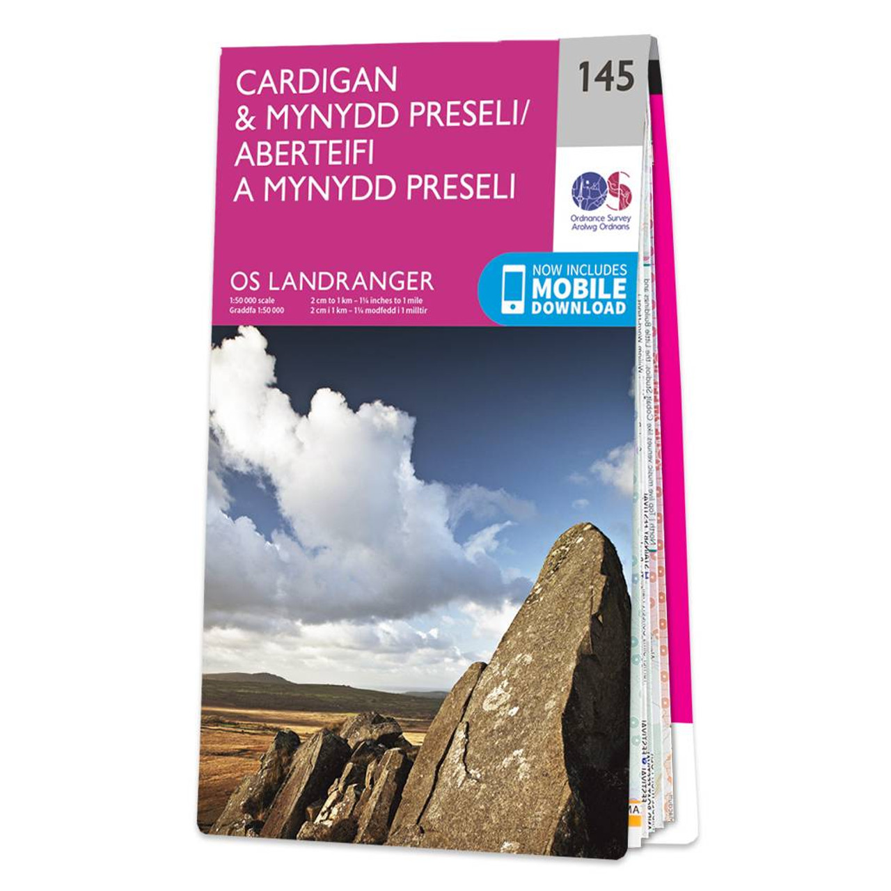 Ordnance Survey OS Map of Cardigan & Mynydd Preseli: Landranger 145