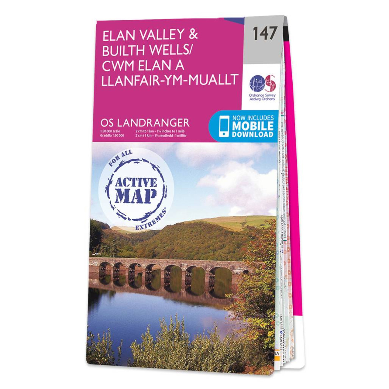 Ordnance Survey OS Map of Elan Valley & Builth Wells: Landranger 147