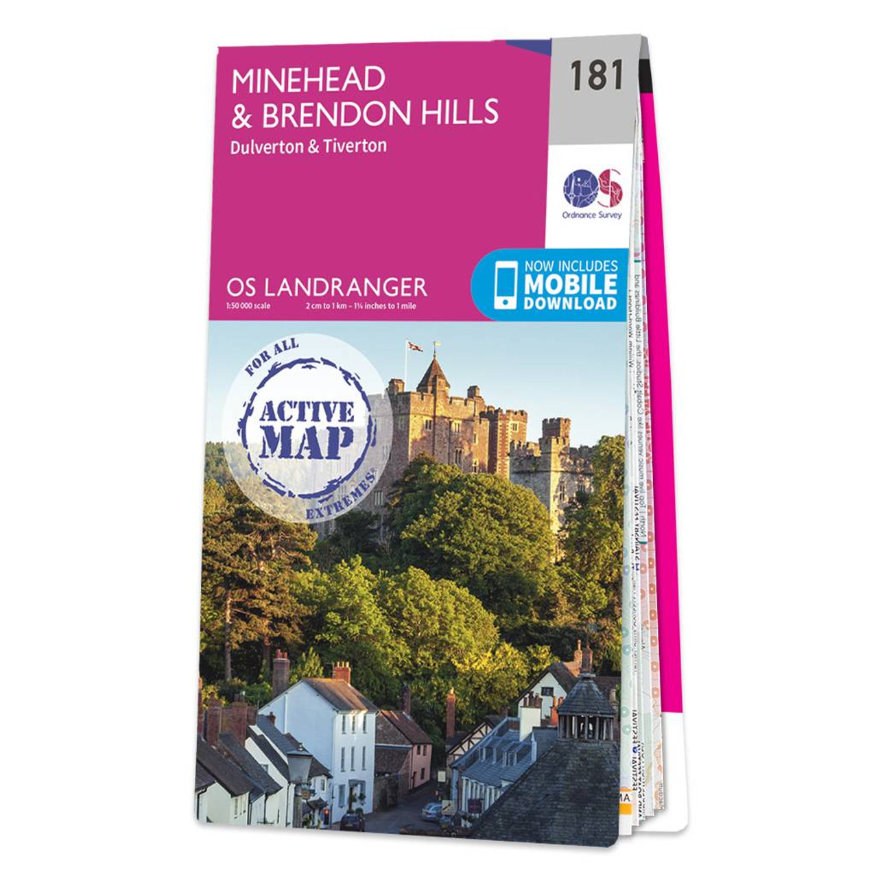 Ordnance Survey OS Map of Minehead & Brendon Hills: Landranger 181