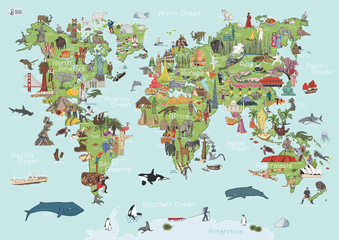 Whole Wide World Kids' Map