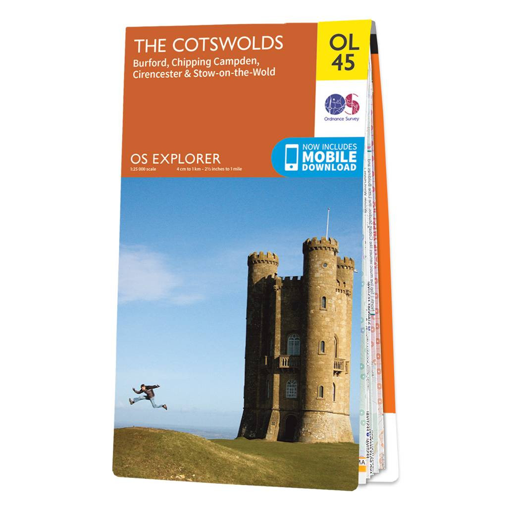 OS Map of The Cotswolds Explorer OL45 Map Ordnance Survey Shop