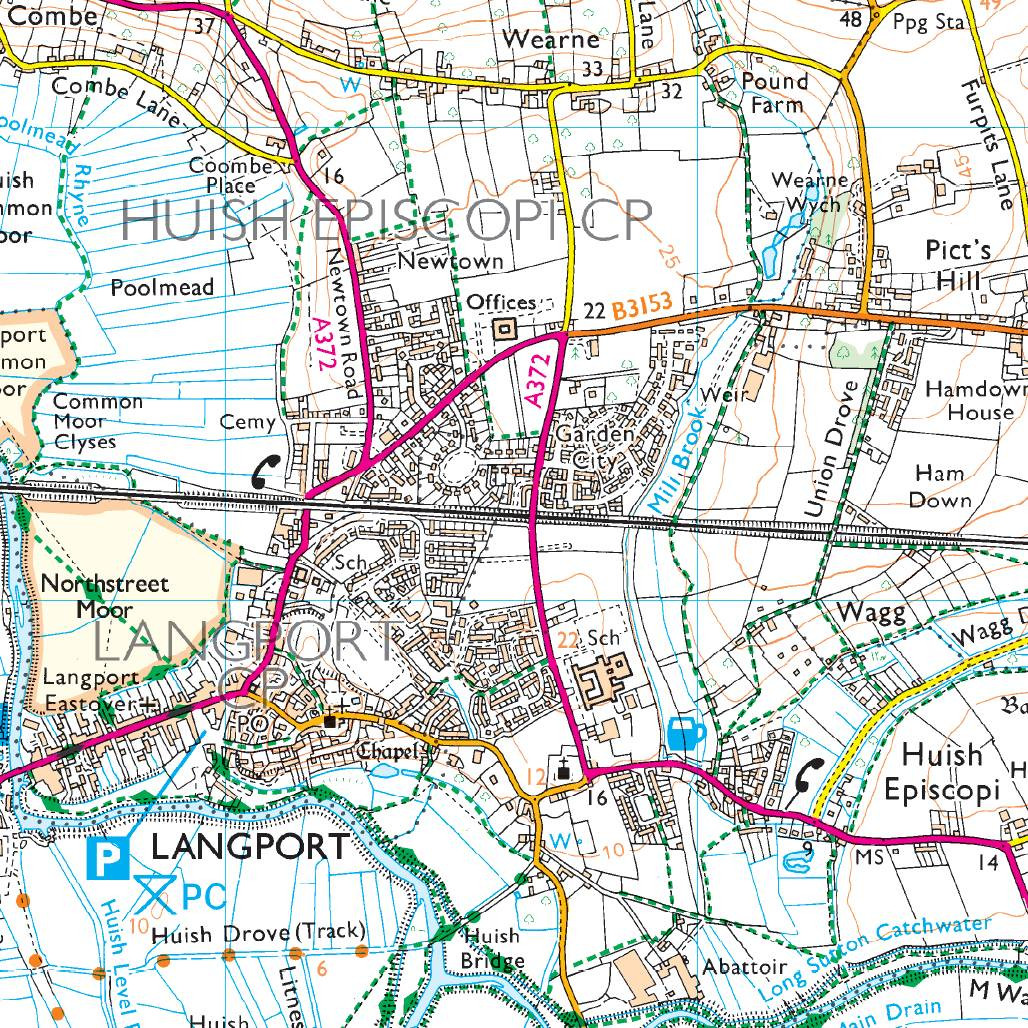 OS Map of Yeovil &amp; Sherborne | Explorer 129 Map | Ordnance Survey Shop