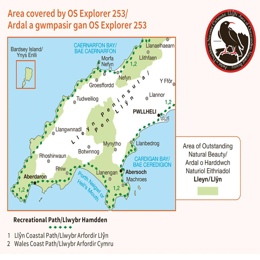 OS Map of Lleyn Peninsula West Explorer 253 Map Ordnance Survey Shop