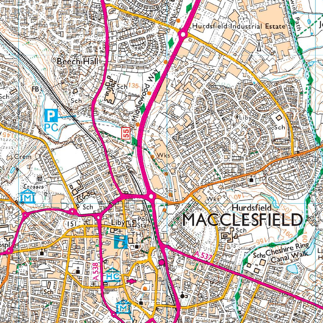 Street Map Of Macclesfield Os Map Of Wilmslow, Macclesfield & Congleton | Explorer 268 Map | Ordnance  Survey Shop