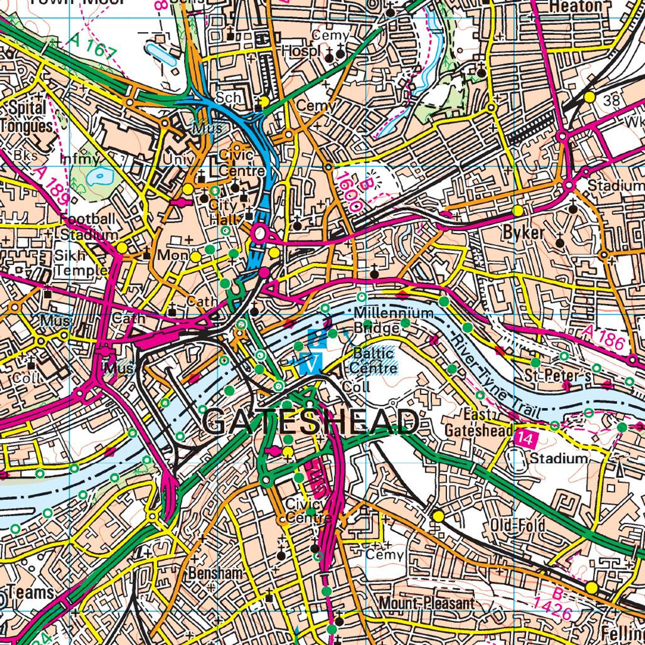 OS Map of Newcastle upon Tyne Durham & Sunderland Landranger 88 Map Ordnance Survey Shop OS Map of Newcastle upon Tyne Durham & Sunderland Landranger 88 Map Ordnance Survey Shop