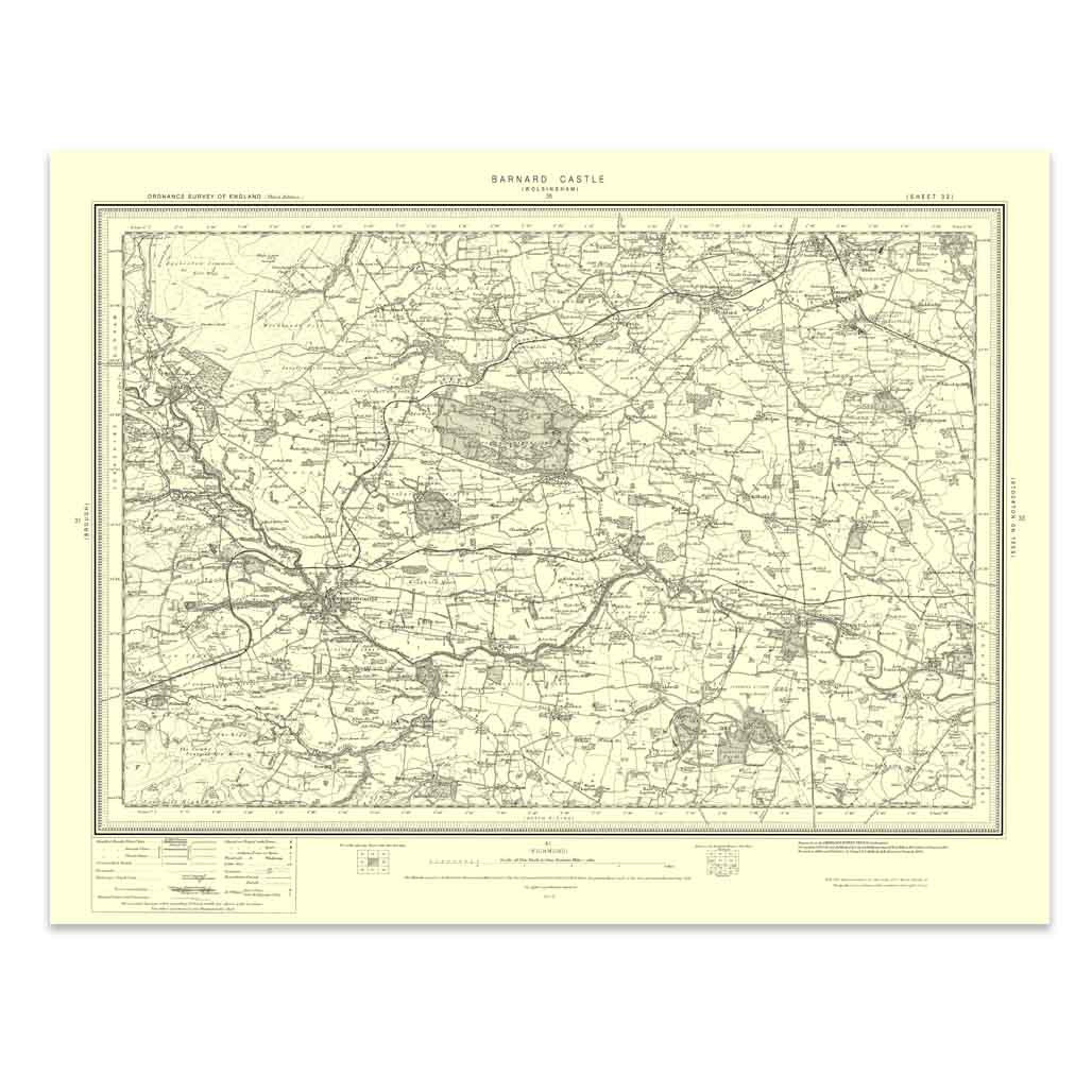Image of Ordnance Survey Barnard Castle 1896-1904