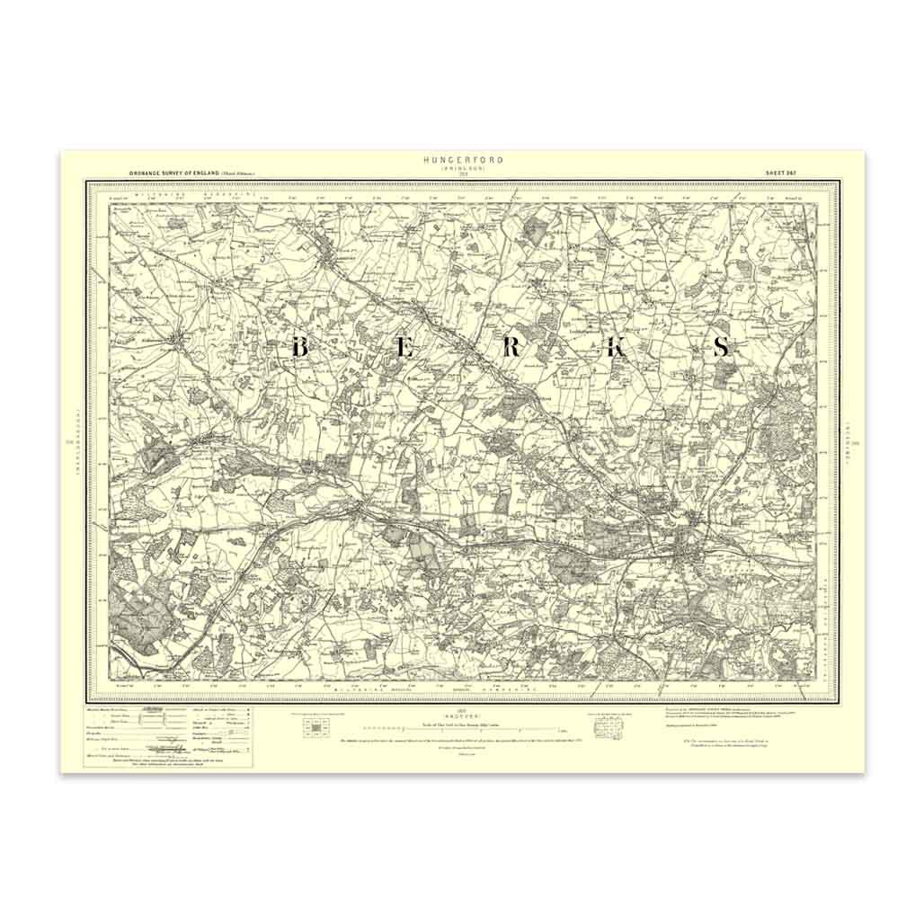 Image of Ordnance Survey Hungerford 1896-1904 - Historical Reproduction Map