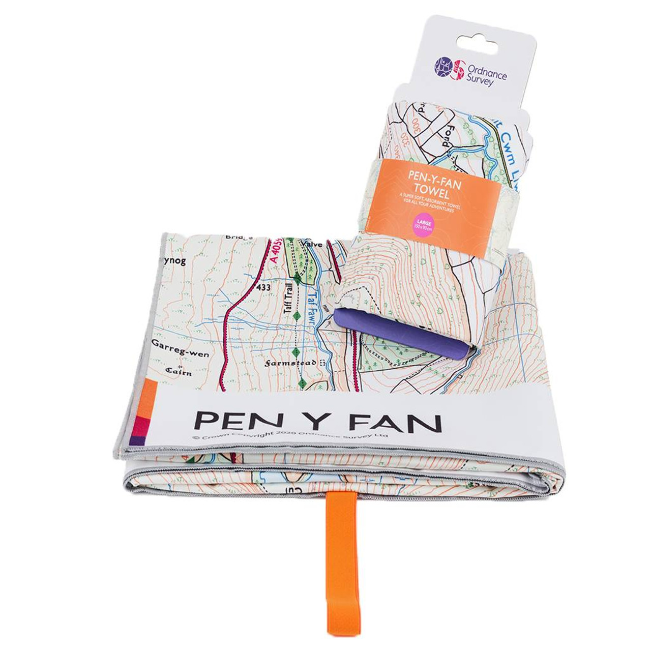 Ordnance Survey OS Brecon Beacons Pen y Fan Large Towel
