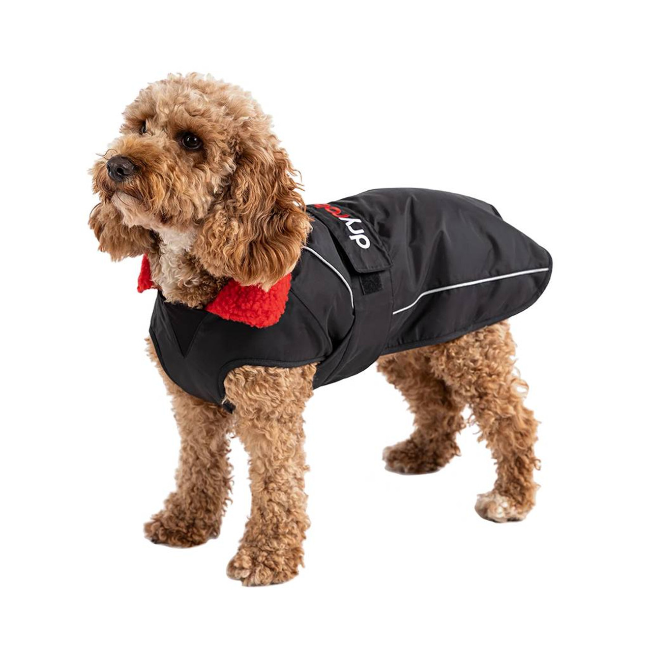 Dryrobe Black & Red Dog Coat