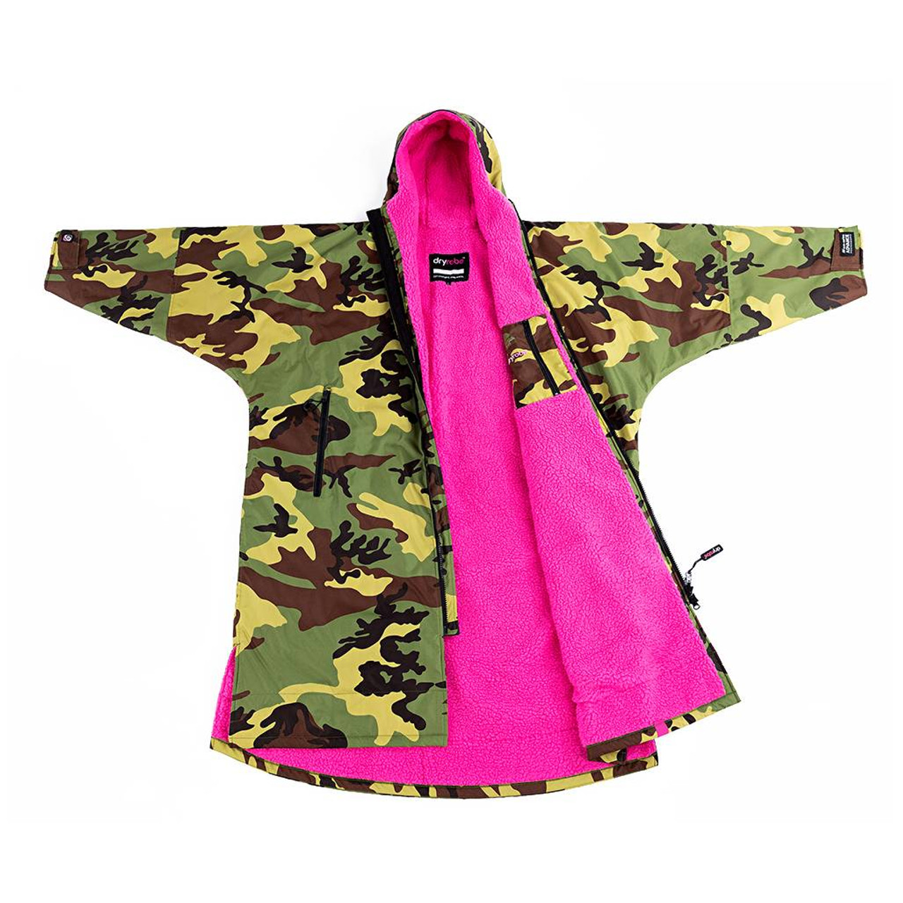 Dryrobe Advance Adults Camo Pink Long Sleeve Outdoor Robe