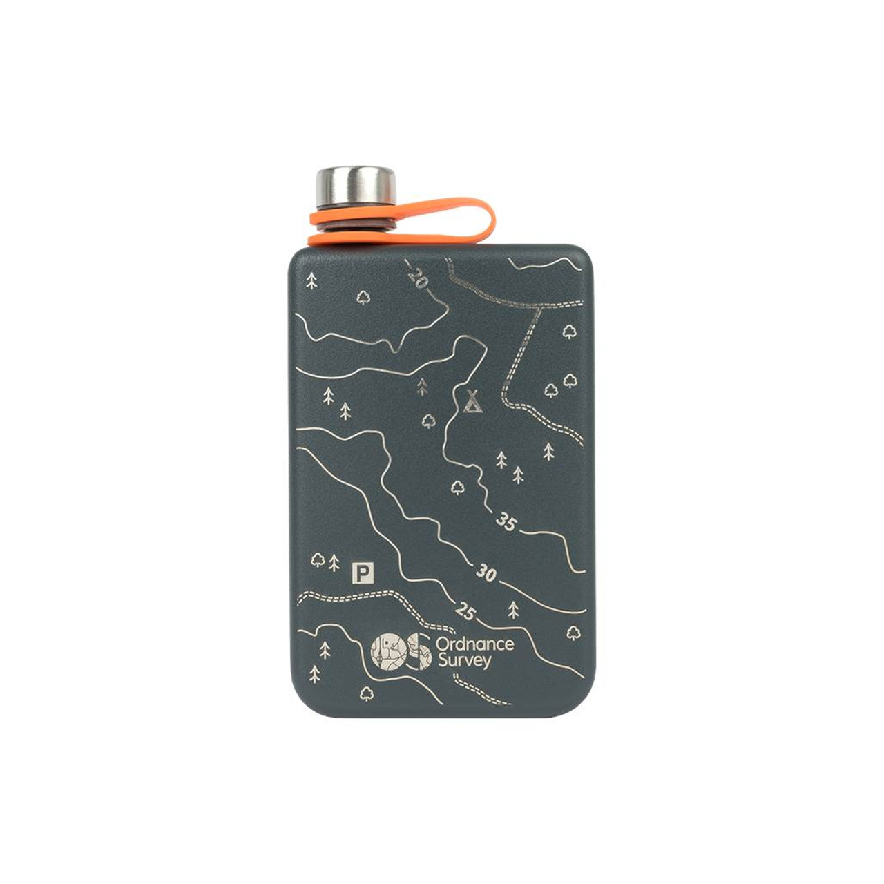 Ordnance Survey Outdoor Kit OS Contour Map Hip Flask