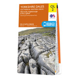 Orange front cover of OS Explorer Map OL 2 Yorkshire Dales Southern & Western area
