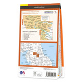 Rear orange cover of OS Explorer Map OL 31 North Pennines showing the area covered by the map and the wider area