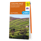 Orange front cover of OS Explorer Map OL 30 Yorkshire Dales, Northern & Central area