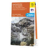 Orange front cover of OS Explorer Map OL 17 Snowdon