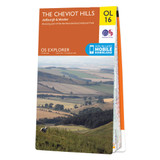 Orange front cover of OS Explorer Map OL 16 Cheviot Hills