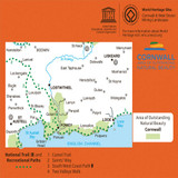 Rear orange cover of OS Explorer Map 107 St Austell & Liskeard showing the area covered by the map