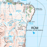 Close-up of the map on OS Landranger Map 39 Rùm, Eigg, Muck & Canna