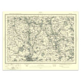 Authentic reproduction of Ordnance Survey map of Derby 1896-1904 with a yellow tint background