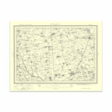 Authentic reproduction of Ordnance Survey map of Market Rasen 1896-1904 with a yellow tint background