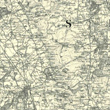Close up of Authentic reproduction of Ordnance Survey map of Flint 1896-1904 with a yellow tint background