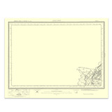 Authentic reproduction of Ordnance Survey map of Longtown 1896-1904 with a yellow tint background