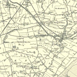Close up of Authentic reproduction of Ordnance Survey map of Skegness 1896-1904 with a yellow tint background