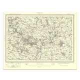 Authentic reproduction of Ordnance Survey map of Ashbourne 1896-1904 with a yellow tint background