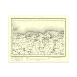 Authentic reproduction of Ordnance Survey map of  Wells-next-the-Sea 1896-1904 with a yellow tint background
