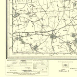 Close up of authentic reproduction of Ordnance Survey map of  Wells-next-the-Sea 1896-1904 with a yellow tint background