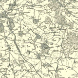 Close up of Authentic reproduction of Ordnance Survey map of Stafford 1896-1904 with a yellow tint background