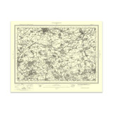 Authentic reproduction of Ordnance Survey map of Loughborough 1896-1904 with a yellow tint background