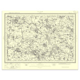 Authentic reproduction of Ordnance Survey map of Aylsham 1896-1904 with a yellow tint background