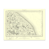 Authentic reproduction of Ordnance Survey map of North Walsham 1896-1904 with a yellow tint background