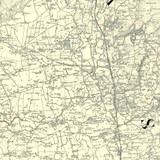 Close up of Authentic reproduction of Ordnance Survey map of Garstang 1896-1904 with a yellow tint background