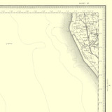 Close up of Authentic reproduction of Ordnance Survey map of Bootle 1896-1904 with a yellow tint background