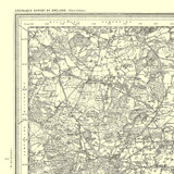 Close up of Authentic reproduction of Ordnance Survey map of Southampton 1896-1904 with a yellow tint background
