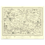 Authentic reproduction of Ordnance Survey map of Diss 1896-1904 with a yellow tint background