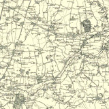 Close up of Authentic reproduction of Ordnance Survey map of Diss 1896-1904 with a yellow tint background