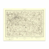 Authentic reproduction of Ordnance Survey map of  Maidstone 1896-1904 with a yellow tint background