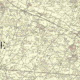 Close up of Authentic reproduction of Ordnance Survey map of  Maidstone 1896-1904 with a yellow tint background