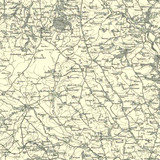Close up of Authentic reproduction of Ordnance Survey map of Holsworthy 1896-1904 with a yellow tint background