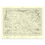 Authentic reproduction of Ordnance Survey map of Bude 1896-1904 with a yellow tint background