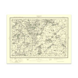 Authentic reproduction of Ordnance Survey map of Malmesbury 1896-1904 with a yellow tint background