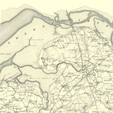 Close up of Authentic reproduction of Ordnance Survey map of Carlisle 1896-1904 with a yellow tint background