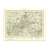 Authentic reproduction of Ordnance Survey map of Windsor 1896-1904 with a yellow tint background